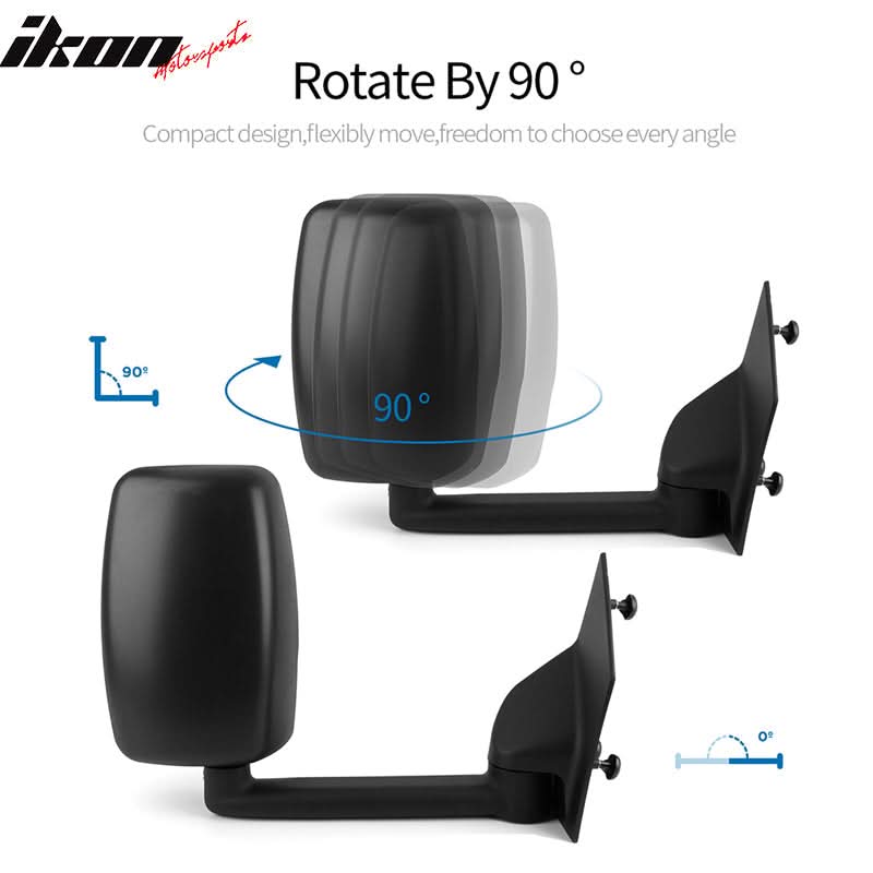 2003-2017Â Chevy Express GMC Savana Side View Towing Mirror Textured