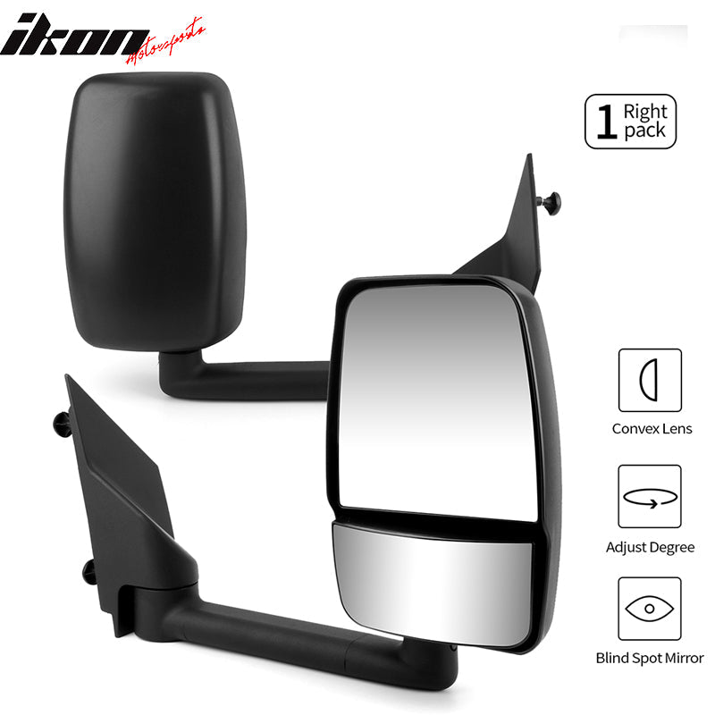 2003-2017Â Chevy Express GMC Savana Side View Towing Mirror Textured
