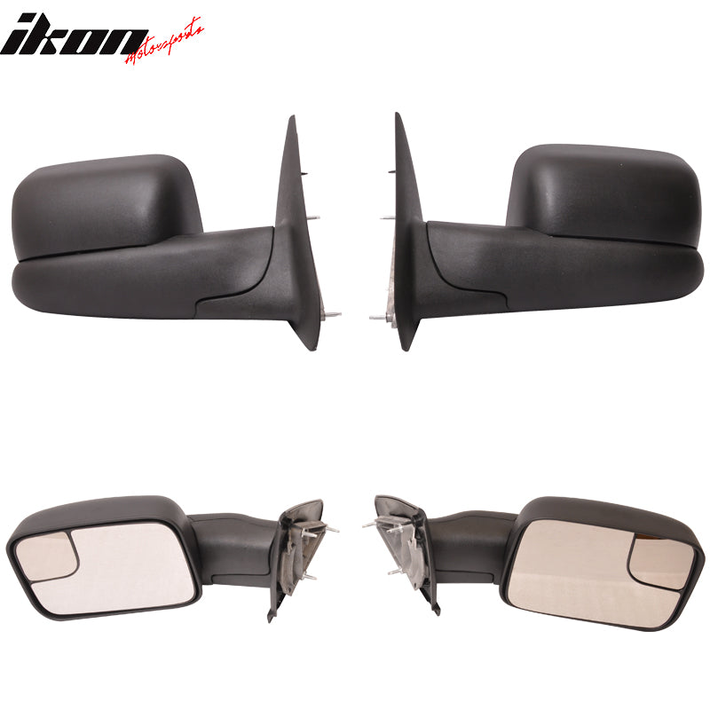 2002-2008Â Ram 1500 2002-2009 2500 3500 Side View Tow Mirrors Manual