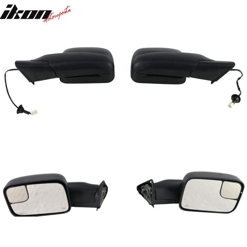 1998-2001Â Ram 1500 2500 3500 Side View Tow Mirrors Power Heated 2PC