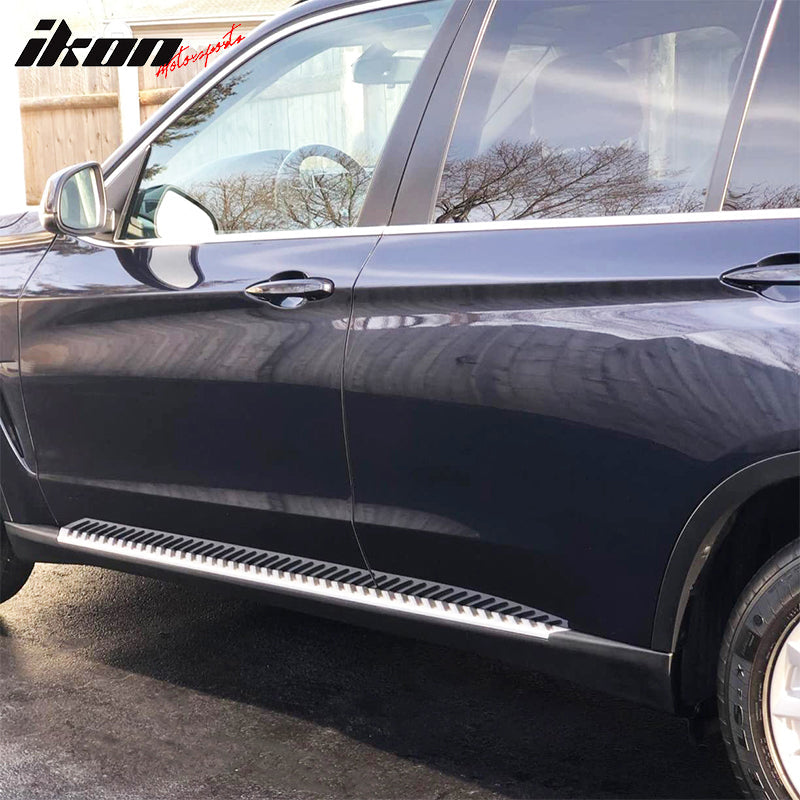2014-2018 BMW X5 F15 OEM Style Silver Black Running Boards Aluminium