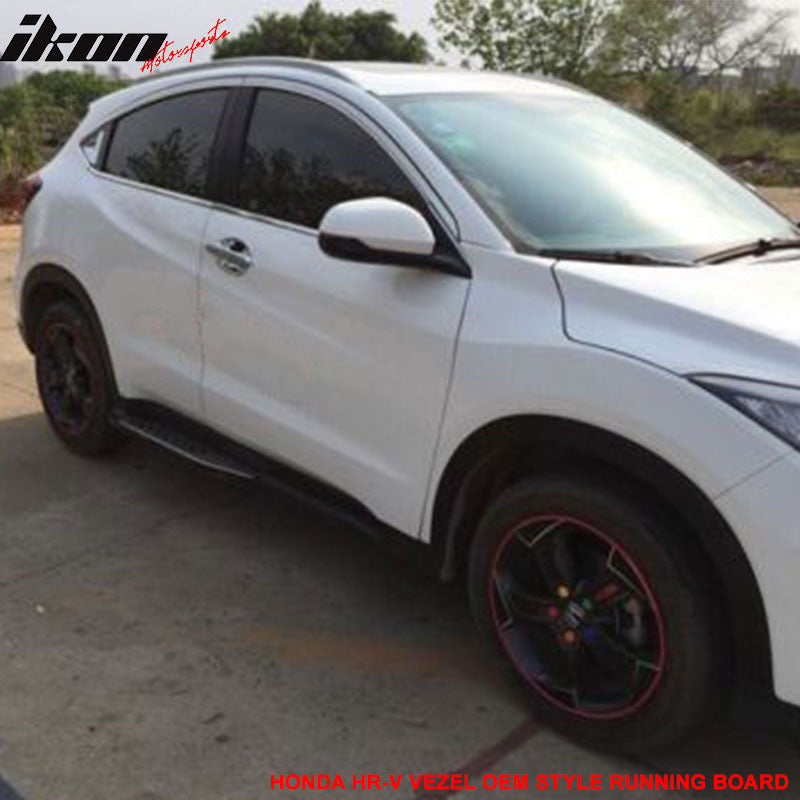 2014-2018 Honda Vezel HRV OE Style Black Running Boards Aluminum ABS
