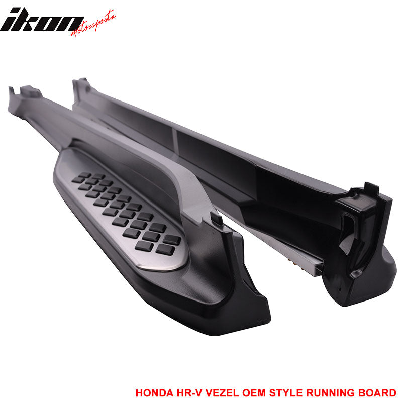 2014-2018 Honda Vezel HRV OE Style Black Running Boards Aluminum ABS