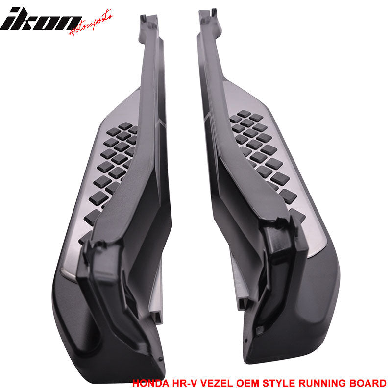 2014-2018 Honda Vezel HRV OE Style Black Running Boards Aluminum ABS