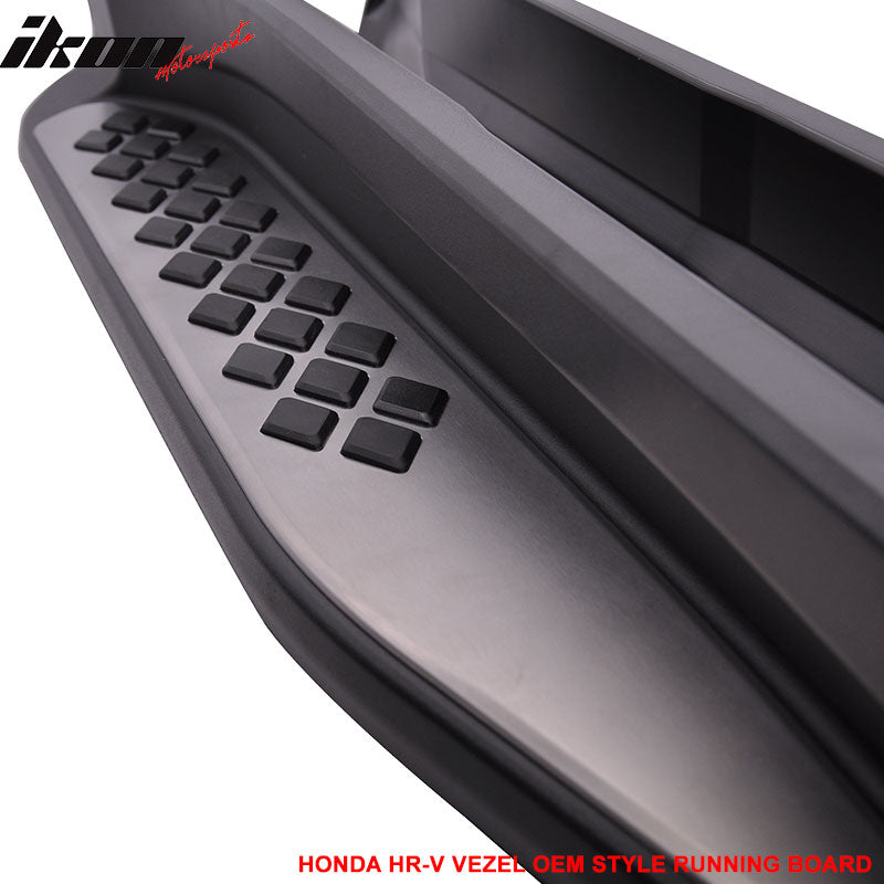 2014-2018 Honda Vezel HRV OE Style Black Running Boards Aluminum ABS