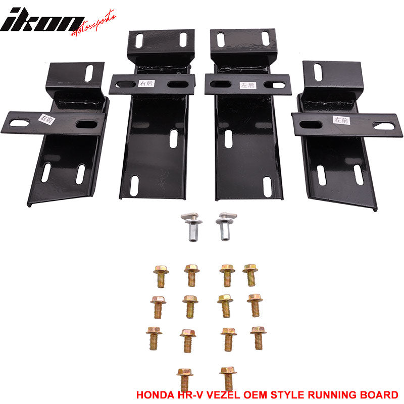 2014-2018 Honda Vezel HRV OE Style Black Running Boards Aluminum ABS