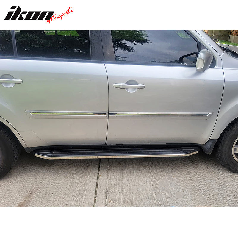 2009-2015 Honda Pilot V2 Style Running Boards Side Step Bars Aluminum