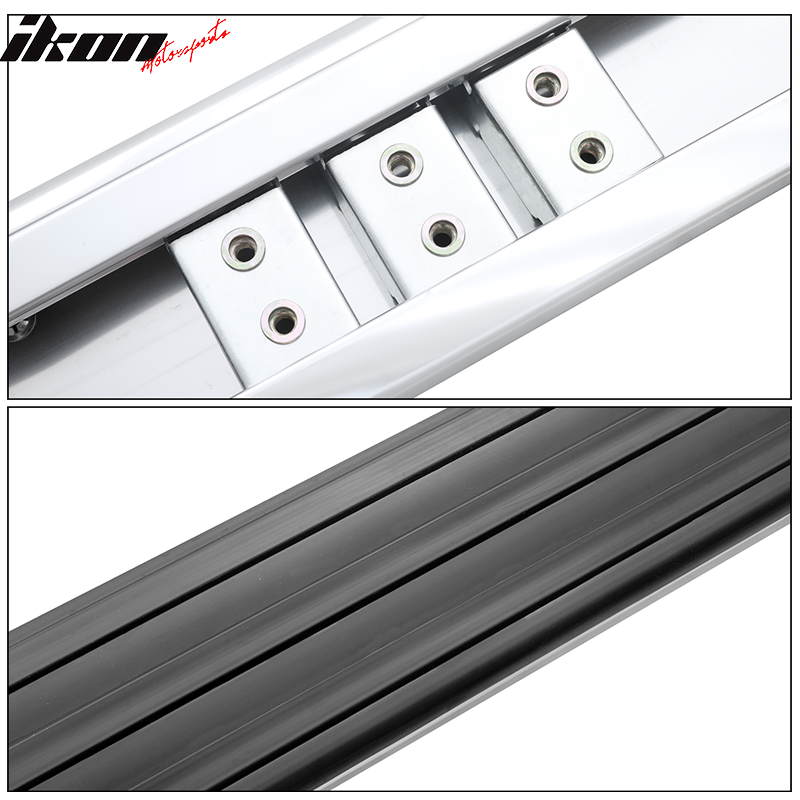 2016-2022 Honda Pilot V2 Style Black Chrome Running Board Aluminum ABS