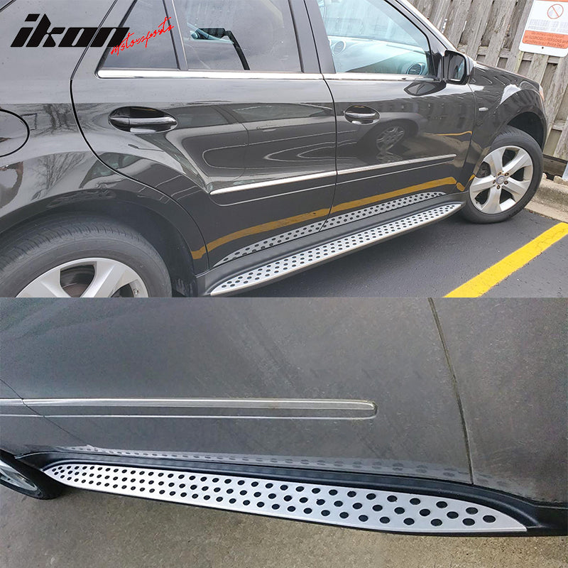 2006-2011 Benz W164 ML320 ML350 ML550 OE Silver Running Board Aluminum