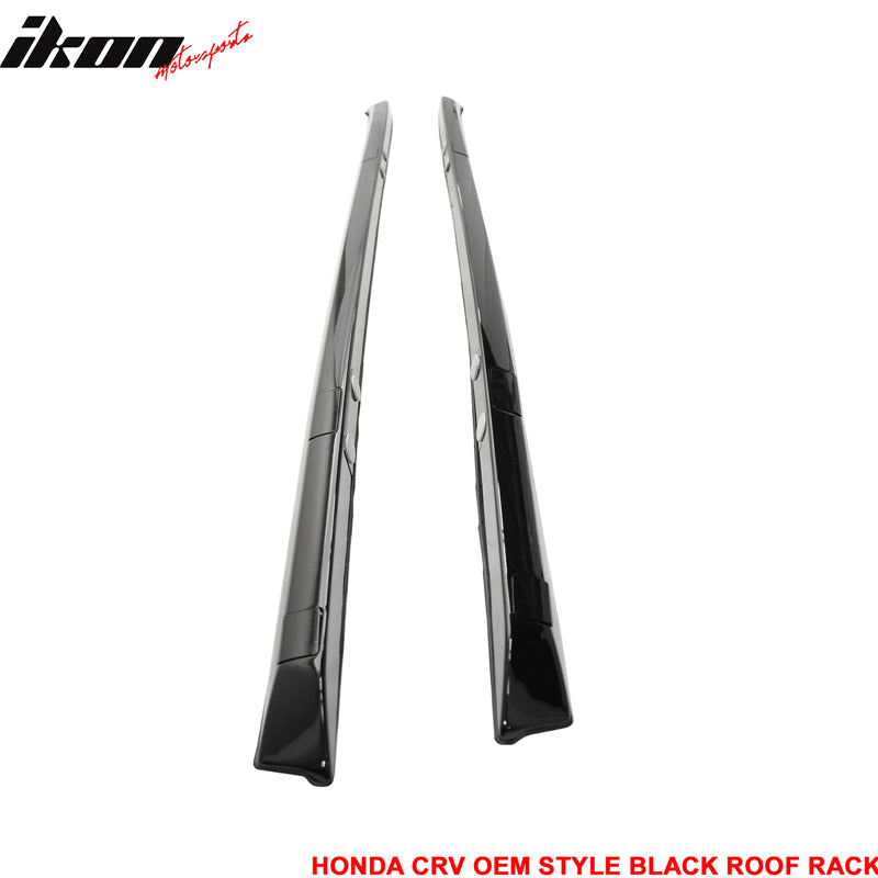2012-2016 Honda CRV Black Roof Rack Cross Bar Side Rail Set 4PCS ABS