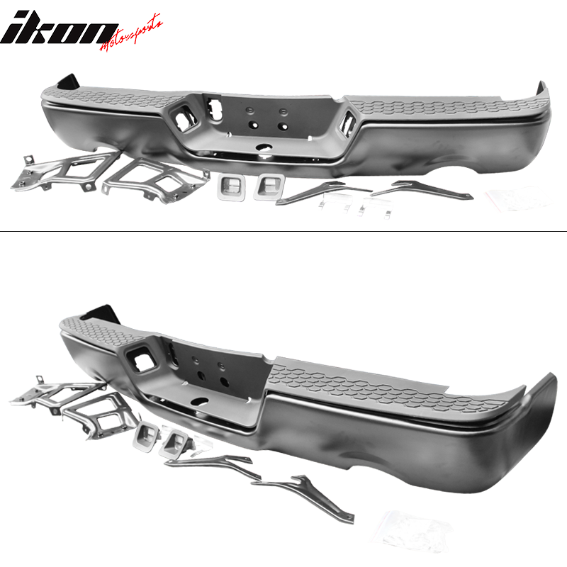 2009-2018 Dodge Ram 1500 Rear Step Bumper With Exhaust Holes - Steel