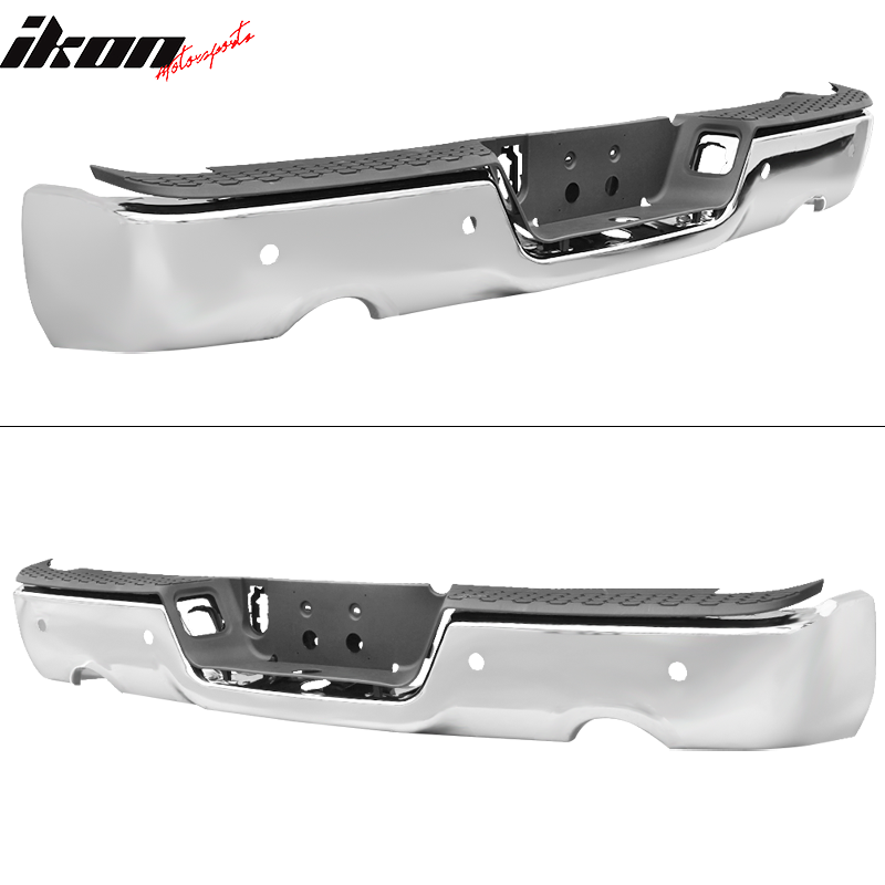 2009-2018 Dodge Ram 1500 Rear Step Bumper With Exhaust Holes - Steel