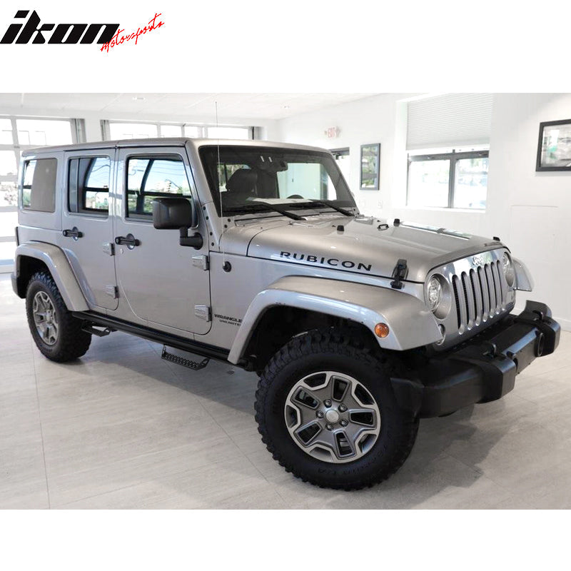 2007-2018 Jeep Wrangler 4Dr BCT Style Black Running Boards Side Steps