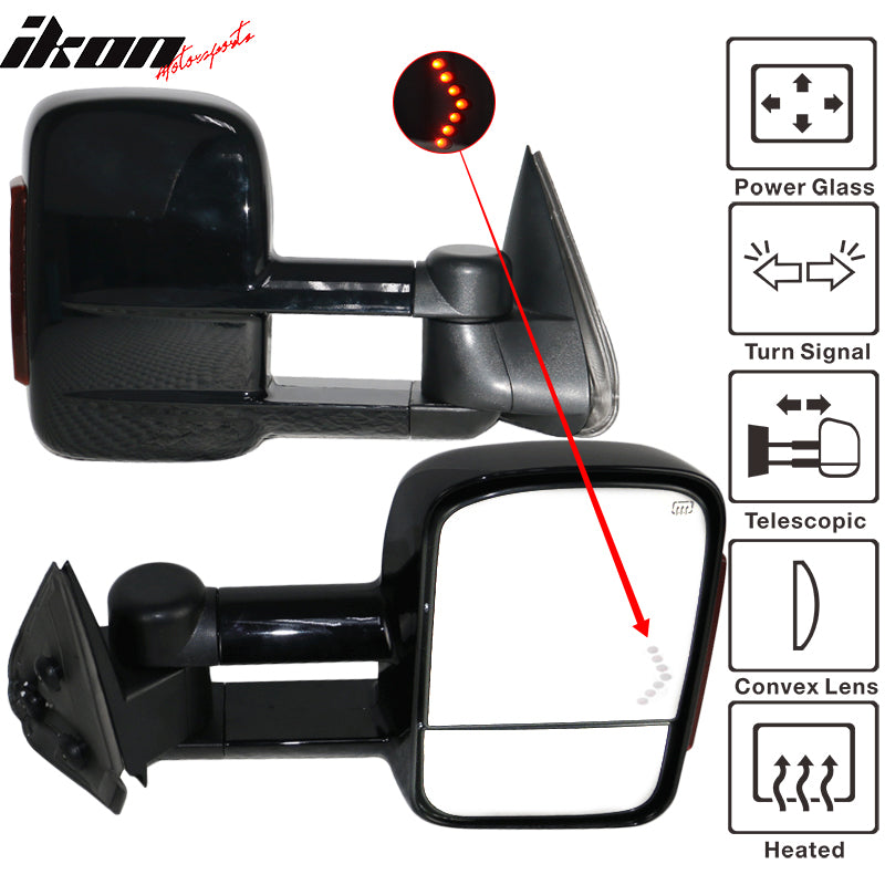 2003-2007Â Silverado Sierra Tow Mirrors Power Heated Signal Light 2PC