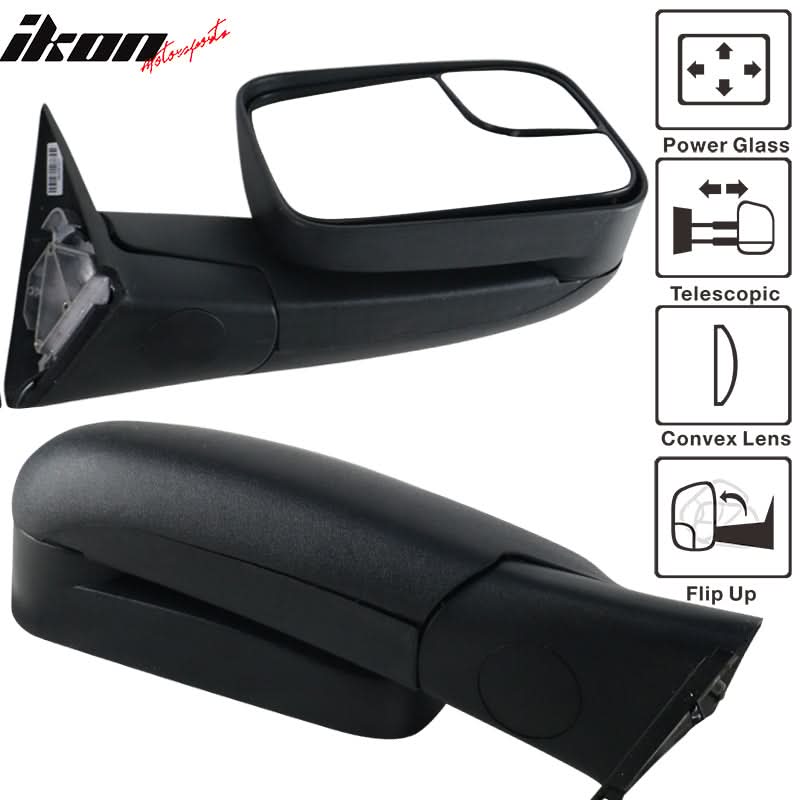 1994-2002Â Ram 1500 2500 3500 Towing Side View Tow Mirrors Power 2PC
