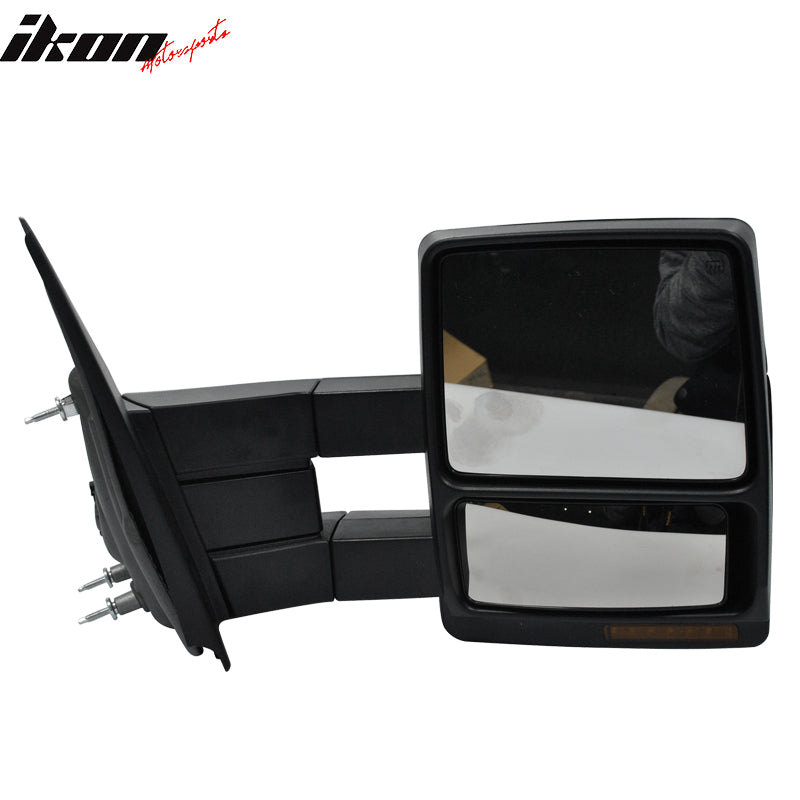 2009-2014Â F150 Tow Mirrors Power Heated Turn Signalddle Light Chrome