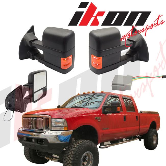 1999-2007Â F250 Side View Towing Mirror Power Dual Arm Pair Non Heated