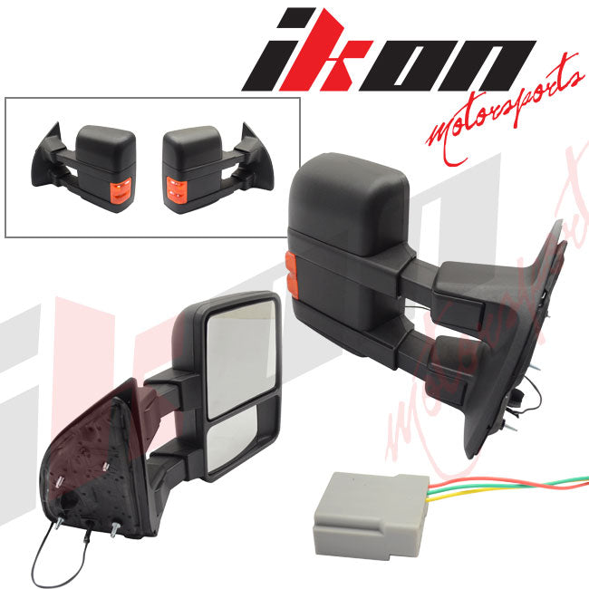 1999-2007Â F250 Side View Towing Mirror Power Dual Arm Pair Non Heated