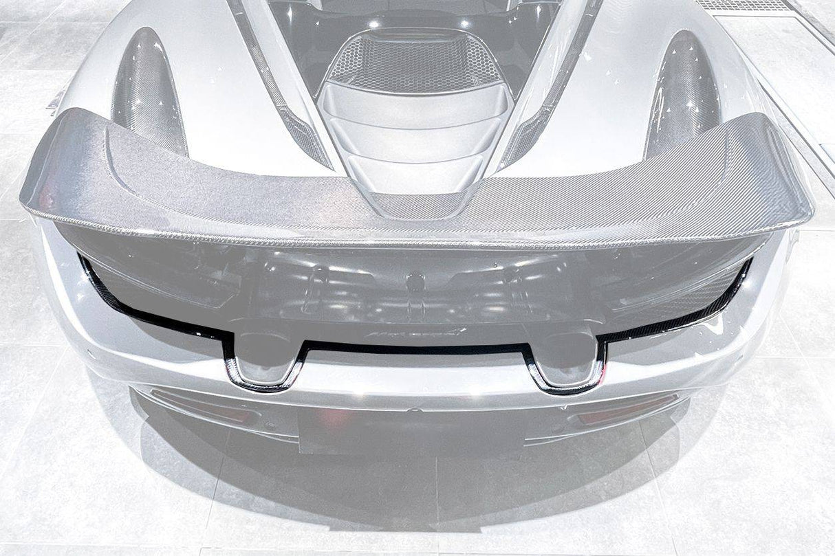 2017-2022 McLaren 720S OEM Style Dry Carbon Fiber Rear Bumper Upper Exhaust Valance Panel