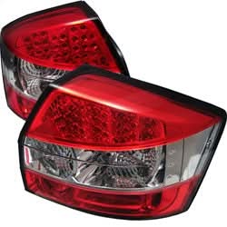 Spyder Audi A4/A4 Quattro 02-05 Red/Clear LED Tail Lights