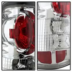 Spyder Chevy Silverado 1500/2500 99-02 (Not Fit Stepside) / GMC Sierra 1500/2500/3500 99-06 and 2007 Sierra ClassicEuro Style Tail Lights - Chrome