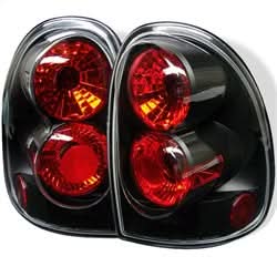 Spyder Chrysler Town & Country/Caravan/Durango/Grand Caravan/Grand Voyager/Voyager 96-00 Black Euro Style Tail Lights