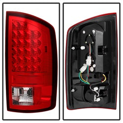 Spyder Dodge Ram 1500/Ram 2500/Ram 3500 02-06 Red/Clear LED Tail Lights