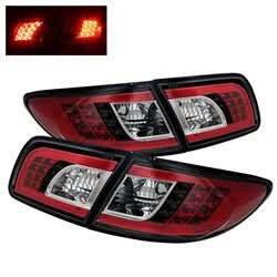 Spyder Mazda 6 03-08 w/Red Lens LED Tail Lights Black