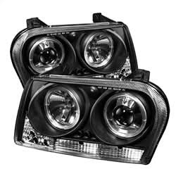Spyder Signature Chrysler 300 09-10 Uses T10 LED Ultra White LED Bulb Halo LED Projector Headlights Black