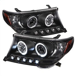 Spyder Signature Toyota Land Cruiser 08-11 Black Halo Projector Headlights