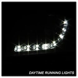 Spyder Signature Audi A4/A4 Quattro 06-08 Halogen Model Only DRL LED Projector Headlights Not Compatible With Xenon/HID Model Black