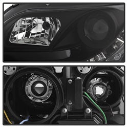 Spyder Signature Audi A4/A4 Quattro 06-08 Halogen Model Only DRL LED Projector Headlights Not Compatible With Xenon/HID Model Black