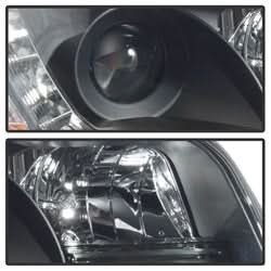 Spyder Signature Audi A6/A6 Quattro 02-04 Not For Use w/Xenon/HID Models DRL LED Projector Headlights Halogen Model Only Black