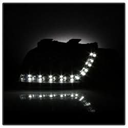 Spyder Signature Audi A6/A6 Quattro 02-04 Not For Use w/Xenon/HID Models DRL LED Projector Headlights Halogen Model Only Black