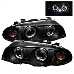 Spyder Signature BMW 320i/323i/325i/325xi/328i/330i/330xi 01 1 pc. Halo Amber Projector Headlights Black