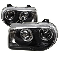 Spyder Signature Chrysler 300 05-10 Black Halo LED Projector Headlights