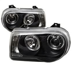 Spyder Signature Chrysler 300 05-10 Black Halo LED Projector Headlights