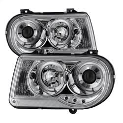 Spyder Signature Chrysler 300 05-10 Chrome Halo LED Projector Headlights