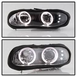 Spyder Signature Chevrolet Camaro 98-02 Black Halo LED Projector Headlights