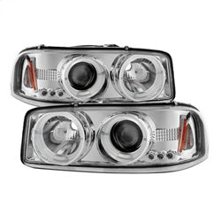 Spyder Signature GMC Sierra 1500/Sierra 1500 HD/Sierra 2500/Sierra 2500 HD/Sierra 3500/Yukon/Yukon XL 1500 99-07 Low Beam Bulb Included Projector Headlights High Beam Uses Stock Bulb Chrome