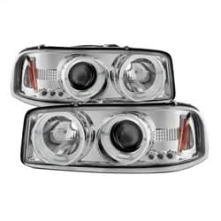 Spyder Signature GMC Sierra 1500/Sierra 1500 HD/Sierra 2500/Sierra 2500 HD/Sierra 3500/Yukon/Yukon XL 1500 99-07 Low Beam Bulb Included Projector Headlights High Beam Uses Stock Bulb Chrome