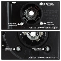 Spyder Signature Chevrolet Avalanche 1500/2500 / Silverado 1500/1500 HD/1500 HD Classic/2500/2500 HD/3500 02-06 Halo LED Projector Headlights Amber Reflector Chrome