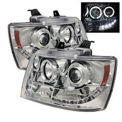 Spyder Signature Chevrolet Avalanche/Suburban 1500/Suburban 2500/Tahoe 07-13 Chrome Halo Projector Headlights