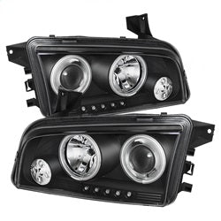 Spyder Signature Dodge Charger 06-10 Low Beam Bulb Included CCFL LED Projector Headlights High Beam Uses Stock Bulb Halogen Model Only