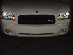 Spyder Signature Dodge Charger 06-10 Low Beam Bulb Included CCFL LED Projector Headlights High Beam Uses Stock Bulb Halogen Model Only