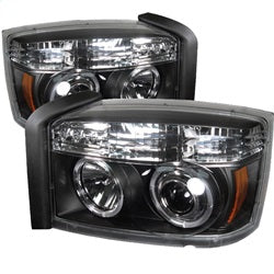 Spyder Signature Dodge Dakota 05-07 Black Halo LED Projector Headlights