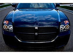 Spyder Signature Dodge Magnum 05-07 Low Beam Bulb Included CCFL LED Projector Headlights High Beam Uses Stock Bulb Black