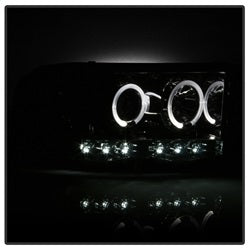 Spyder Signature Dodge Ram 1500/Ram 2500/Ram 3500 02-05 Uses T10 LED Ultra White LED Bulb Halo LED Projector Headlights Smoke