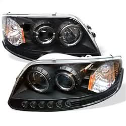 Spyder Signature Ford Expedition/F-150 97-02 1 pc. Halo LED Projector Headlights Black