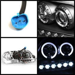 Spyder Signature Ford Expedition/F-150 97-02 1 pc. Halo LED Projector Headlights Black